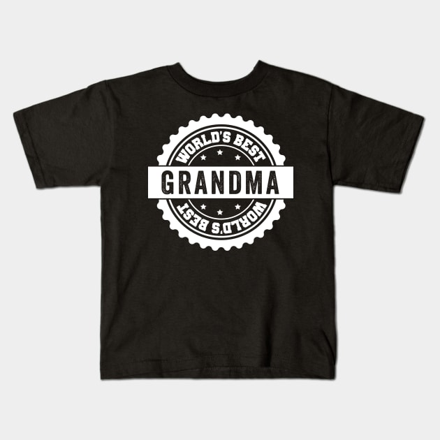 Worlds Best Grandma Kids T-Shirt by Kyandii